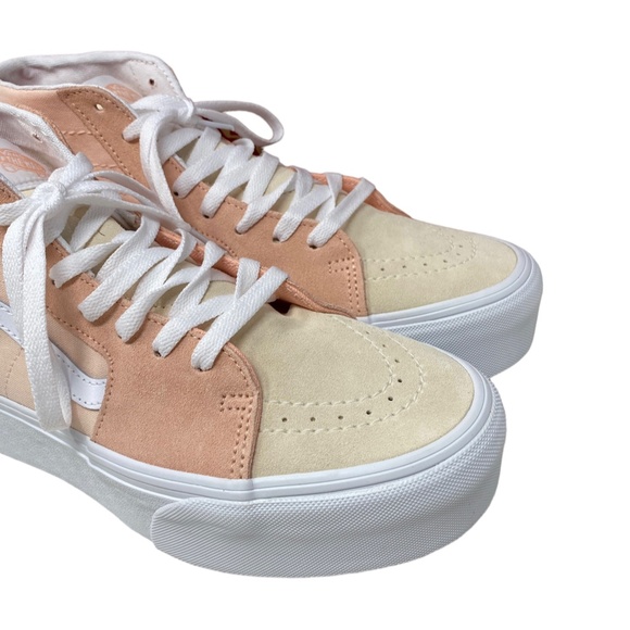 VANS Sk8-Hi Tapered Sneaker Platform Suede Canvas Peach Casual Women VN0A5JMKB0D - Picture 7 of 10